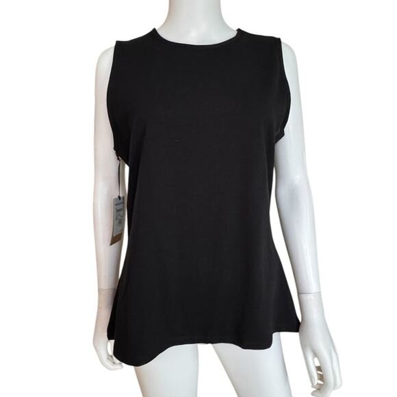 NEW HALOGEN NORDSTROM Black Sleeveless Pullover Blouse Top Size L - Picture 1 of 4